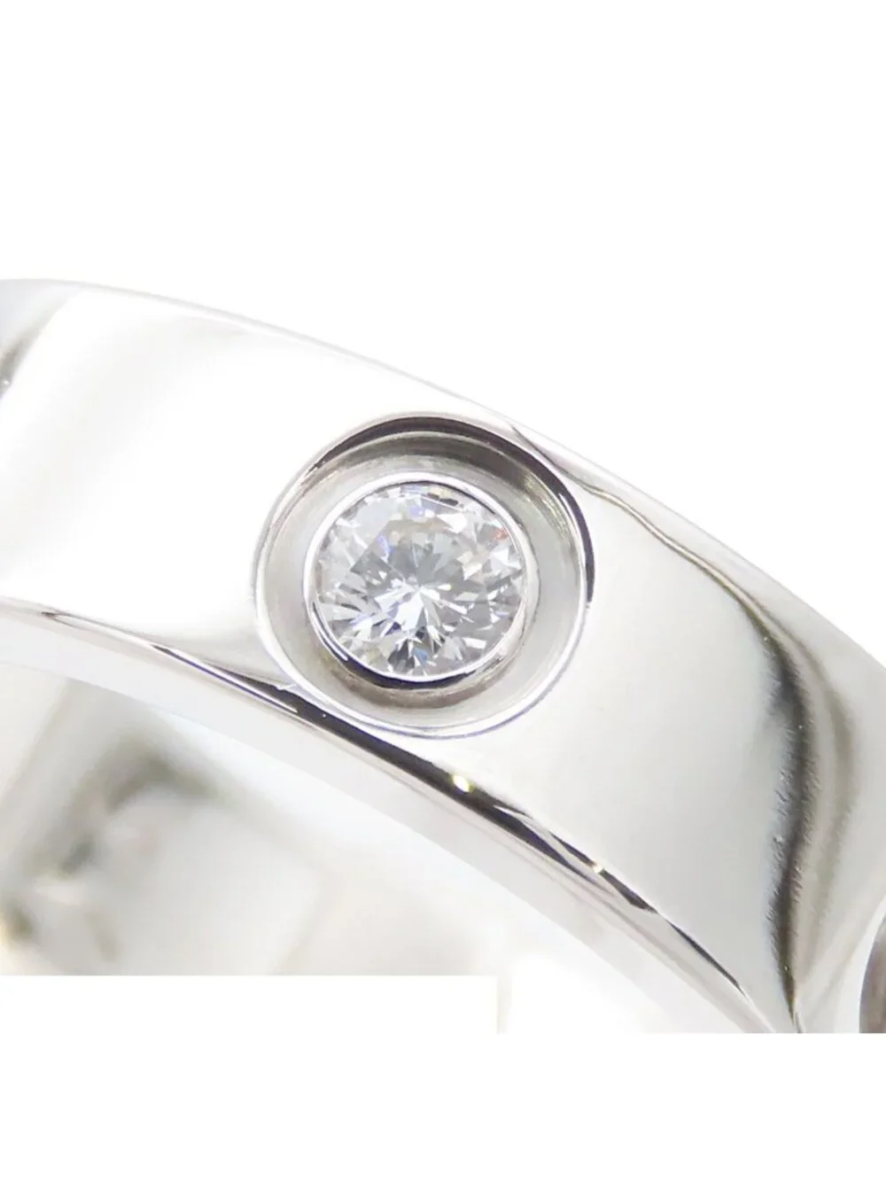 Cartier Love Ring Platinum Diamond Classic Model Wedding